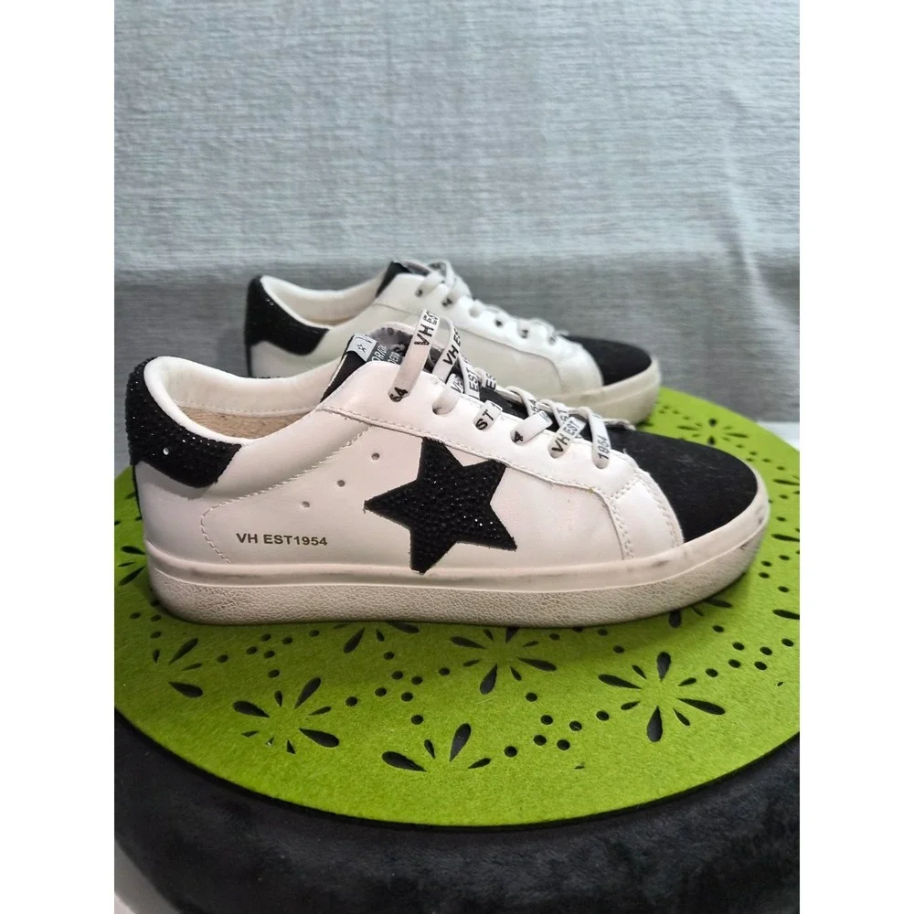 Vintage Havana Epic Womens US 7 Shoes White Black Rhinestone Platform Sneakers